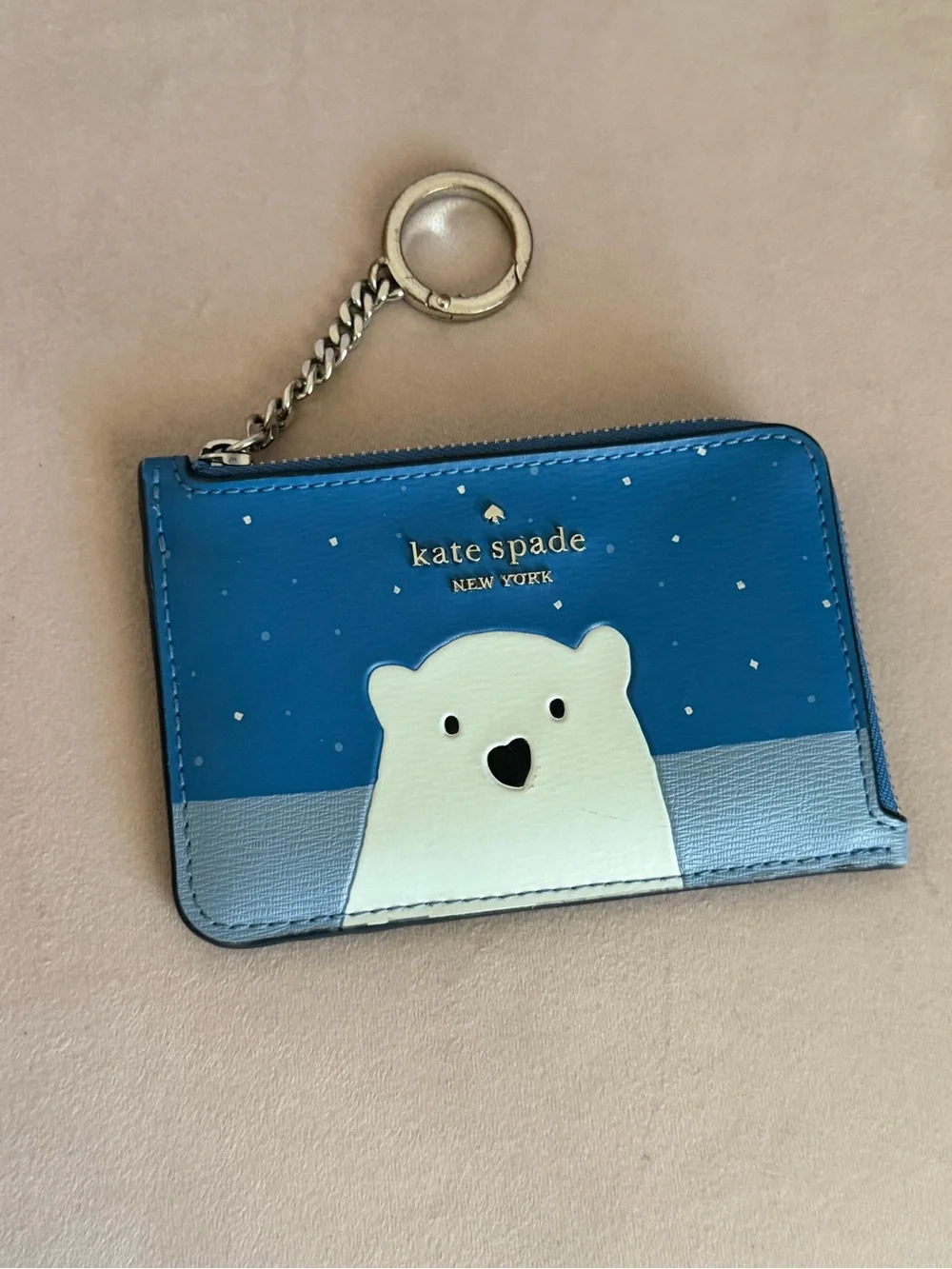 Kate Spade ❄️ Arctic Friends Medium L-Zip Card Holder